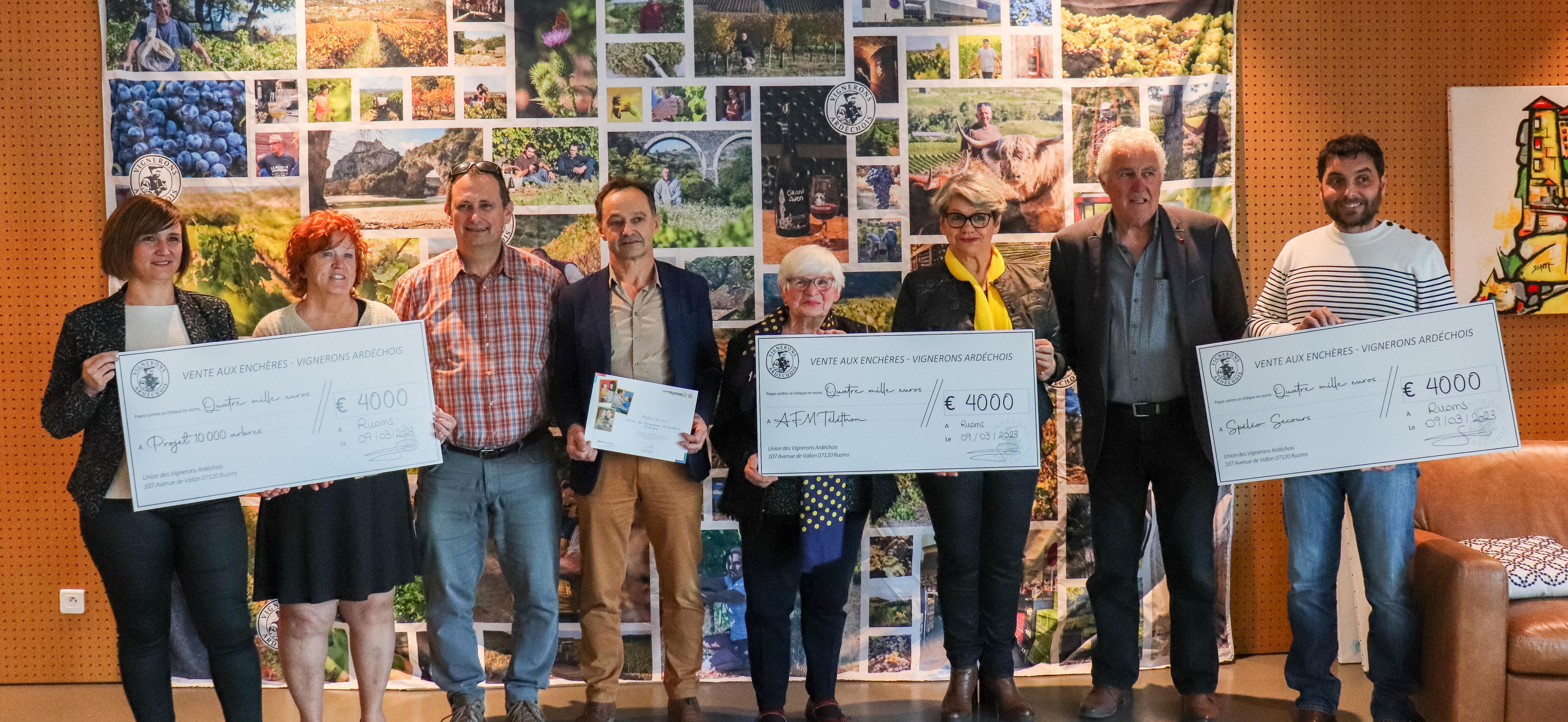 [Côtes du Vivarais] Un don de 16 000 € au bénéfice d’œuvres caritatives